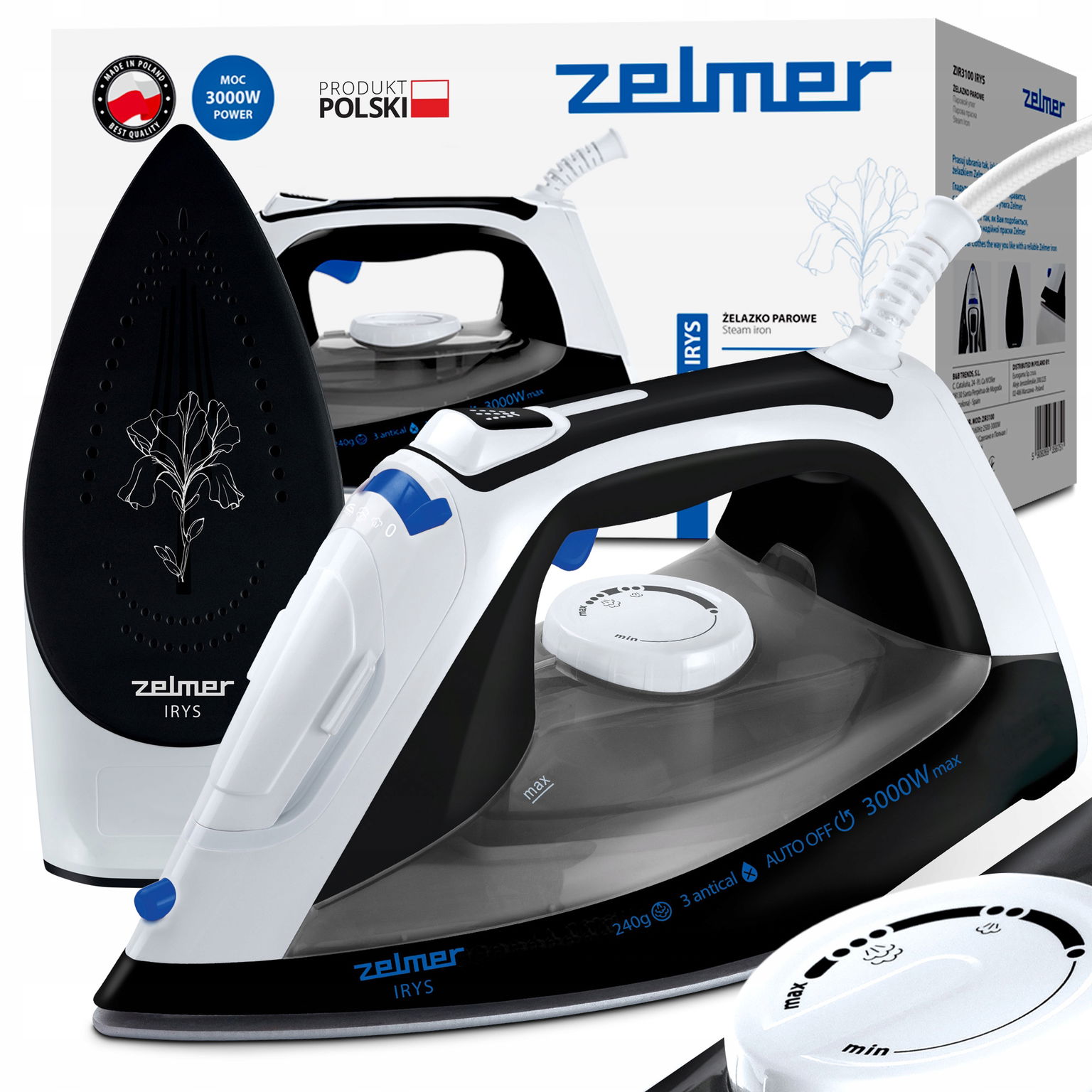 Parná žehlička Zelmer ZIR3100 Irys 3000W