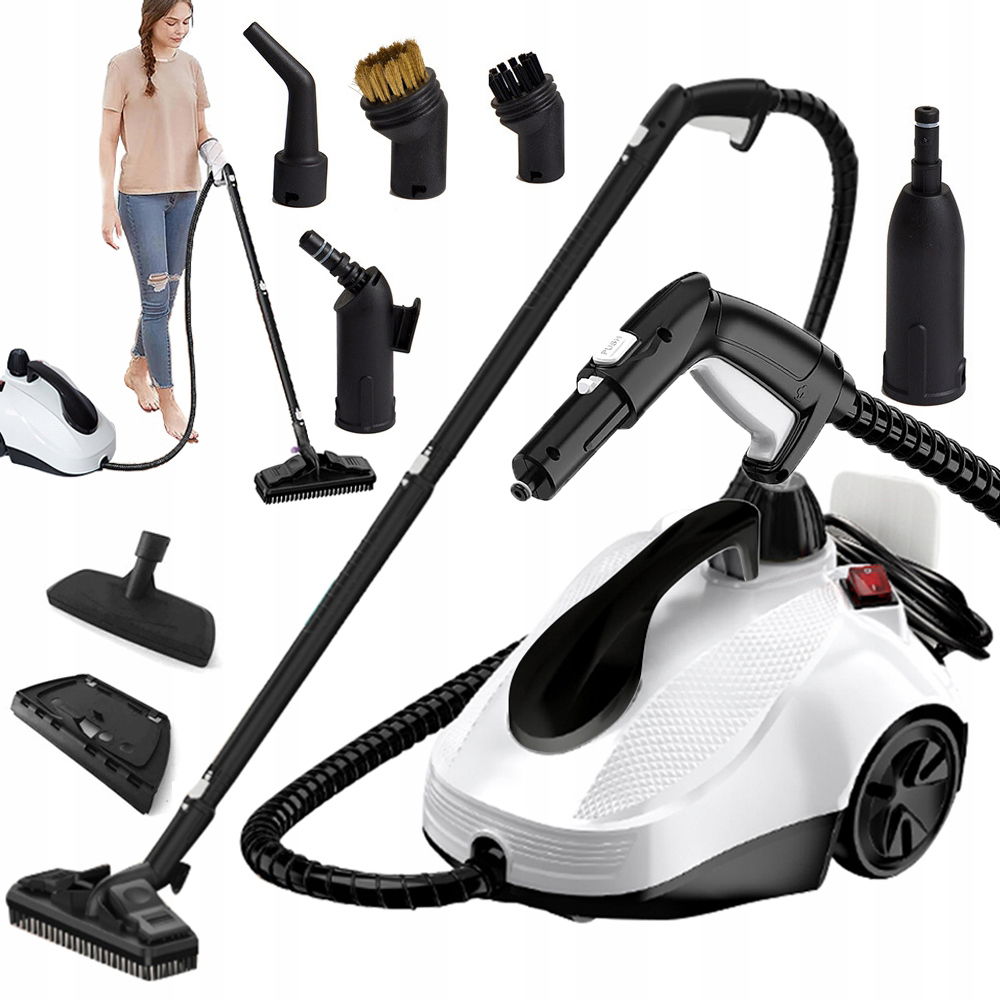 Parný Čistič Parný Mop Tlakový Čistič Sada 2000W 2L