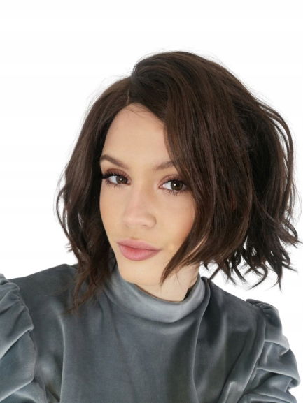 Paruka bob vlny bez ofiny Aubrey lace front elegantný bronz Bob -Nessaja W