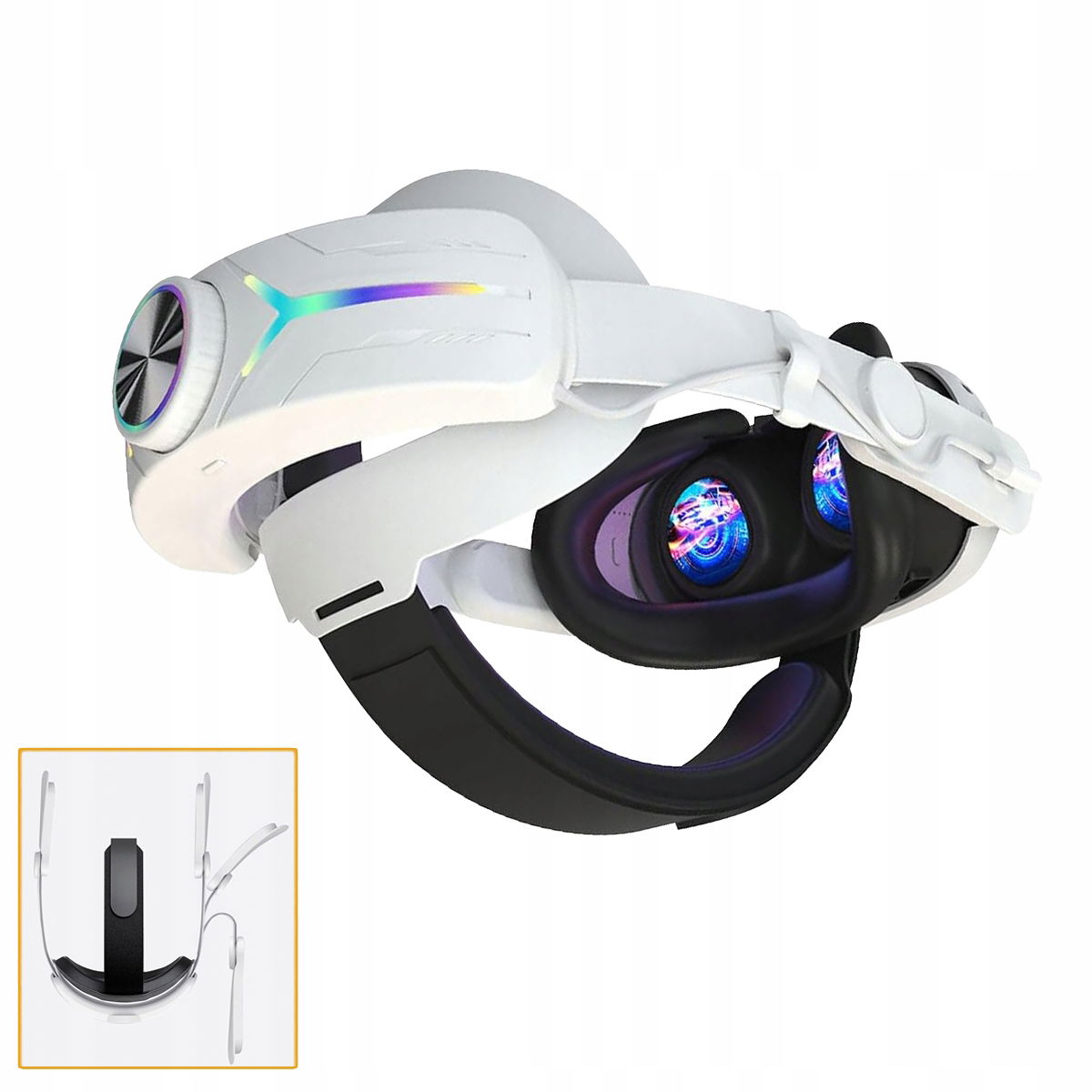 Pásik na hlavu s reguláciou pre okuliare Vr pre Meta Quest 3