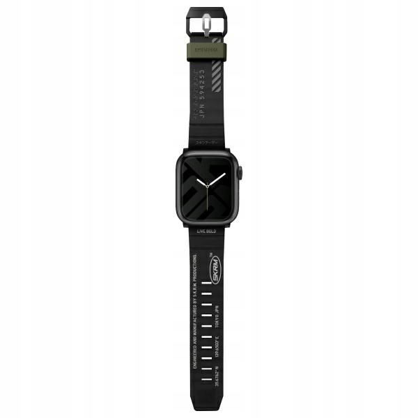 Pásik Shokku pre Apple Watch 45/44/42 mm v čiernej farbe