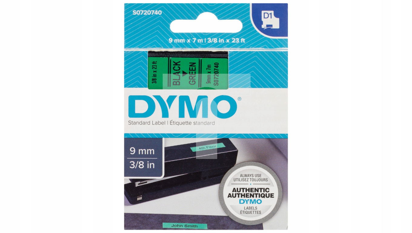 Páska pre tlačiarne D1 9 mm x 7 m čierna/zelená S0720740
