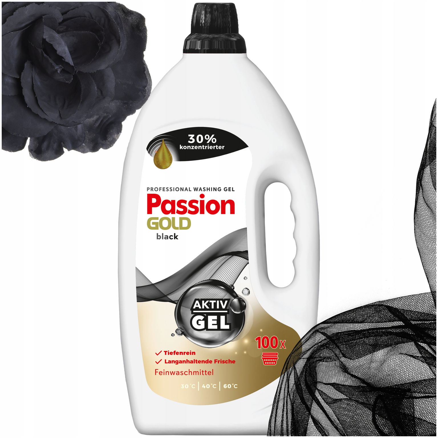 Passion Gold Gél na tmavú čiernu bielizeň 100 Black a'4L Univerzálny