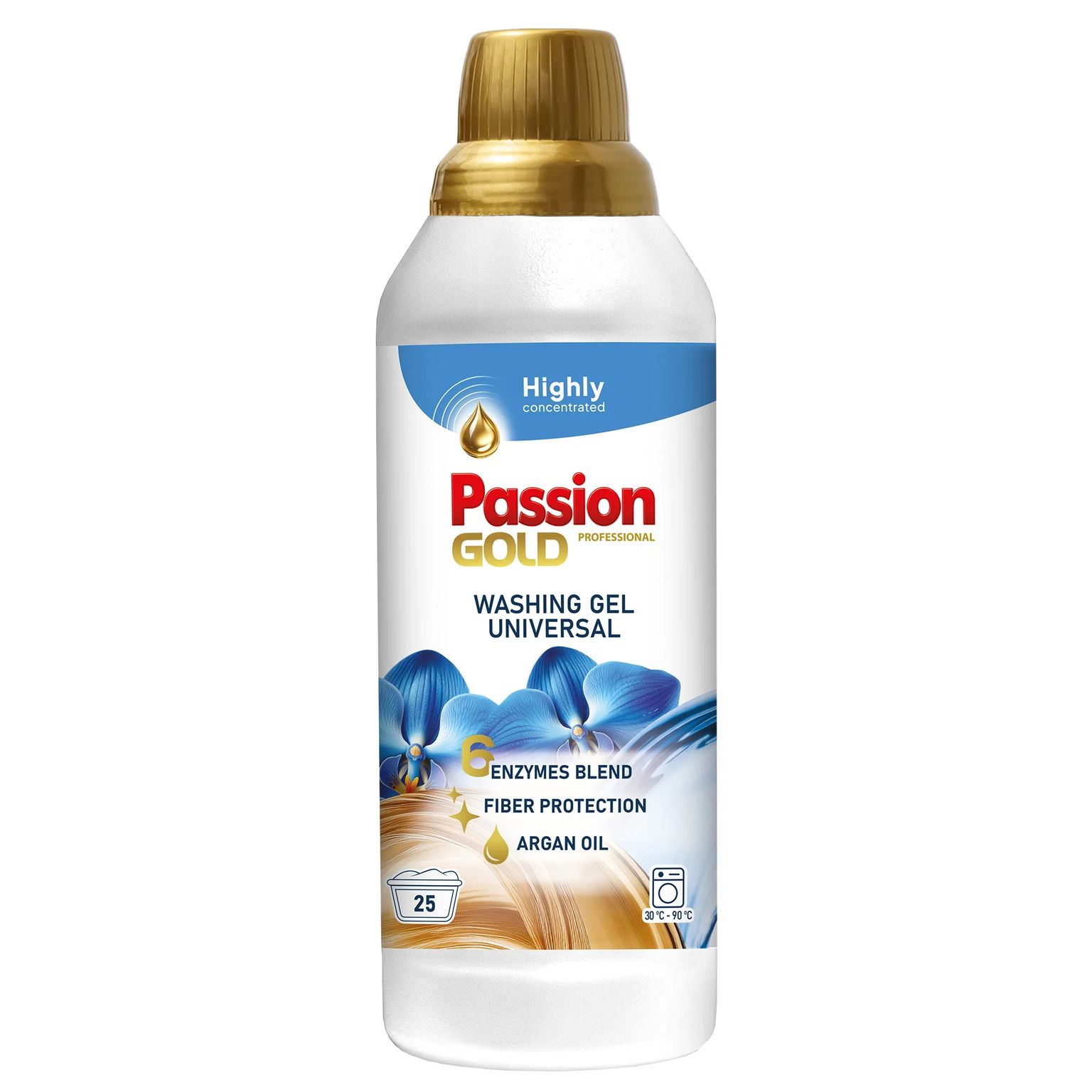 Passion Gold Univerzálny Prací Gél 1 Liter 25 Praní Profesionálne