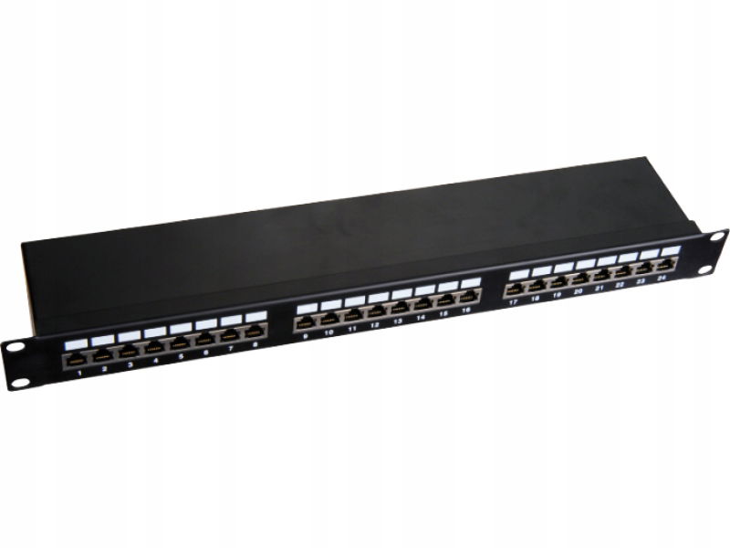 Patch panel 1U/19 palcov Stp 24 portov kat. 5E