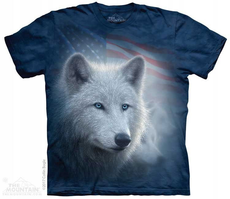 Patriotický Biely Vlk The Mountain 3XL