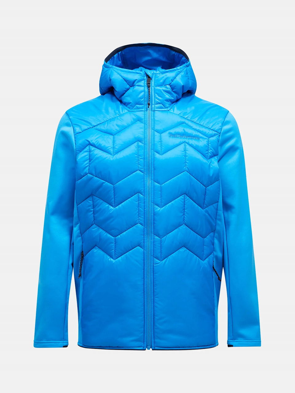 Peak Performance Bunda Pánska Elevate Liner Hybrid Hood Brilliant Blue M