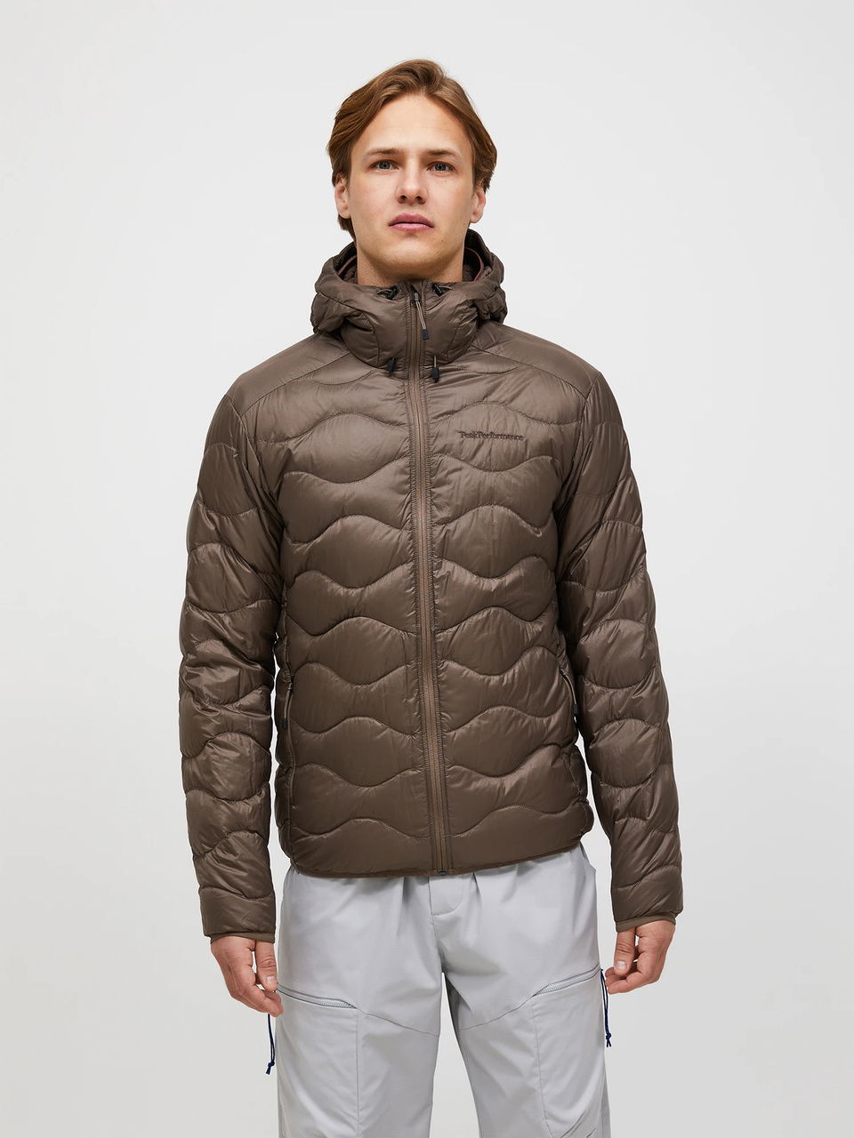 Peak Performance Bunda Pánska Helium Down Hood Terrain Tan M