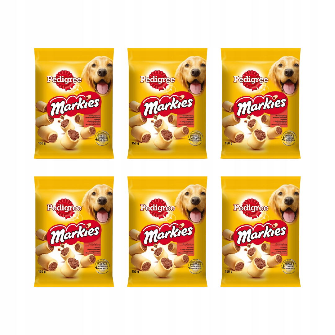 Pedigree Markies 6x150g sušienky s špicatou kosťou