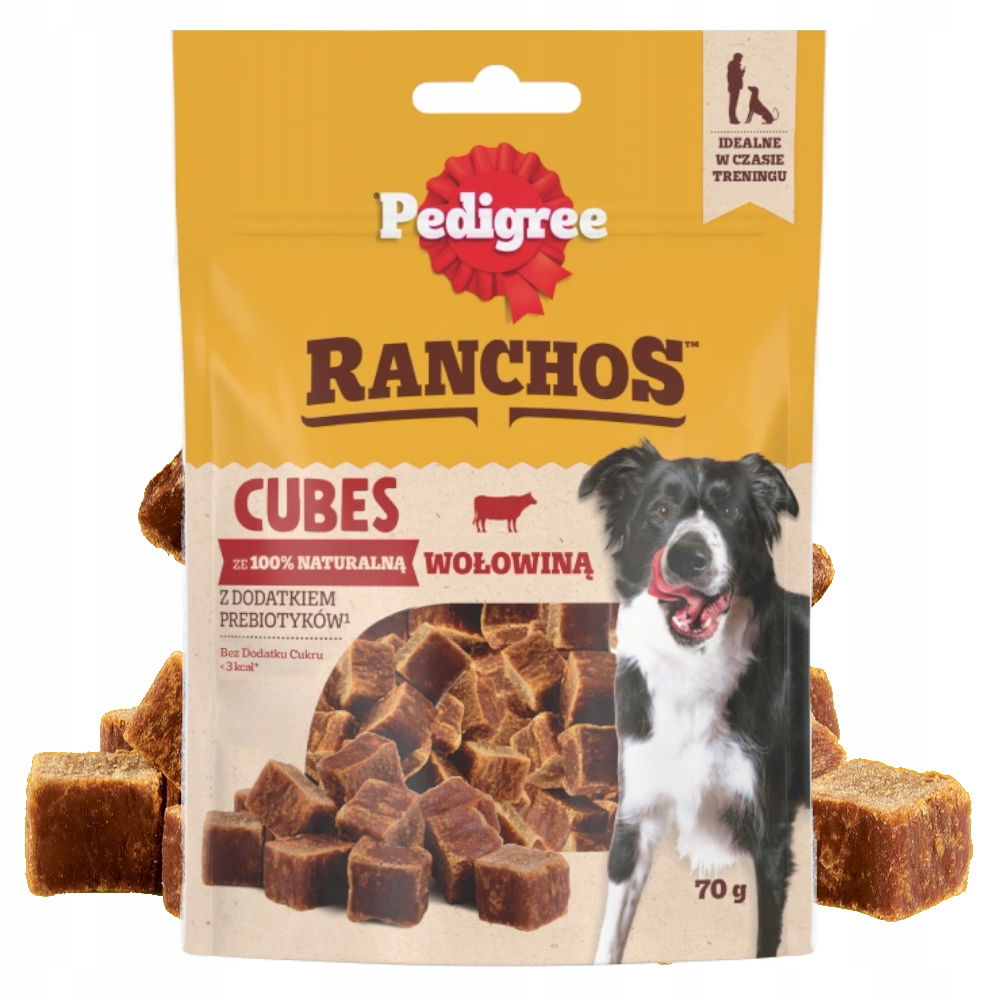Pedigree Ranchos Cubes s hovädzím mäsom 70 g Treserky Pochúťka pre psa
