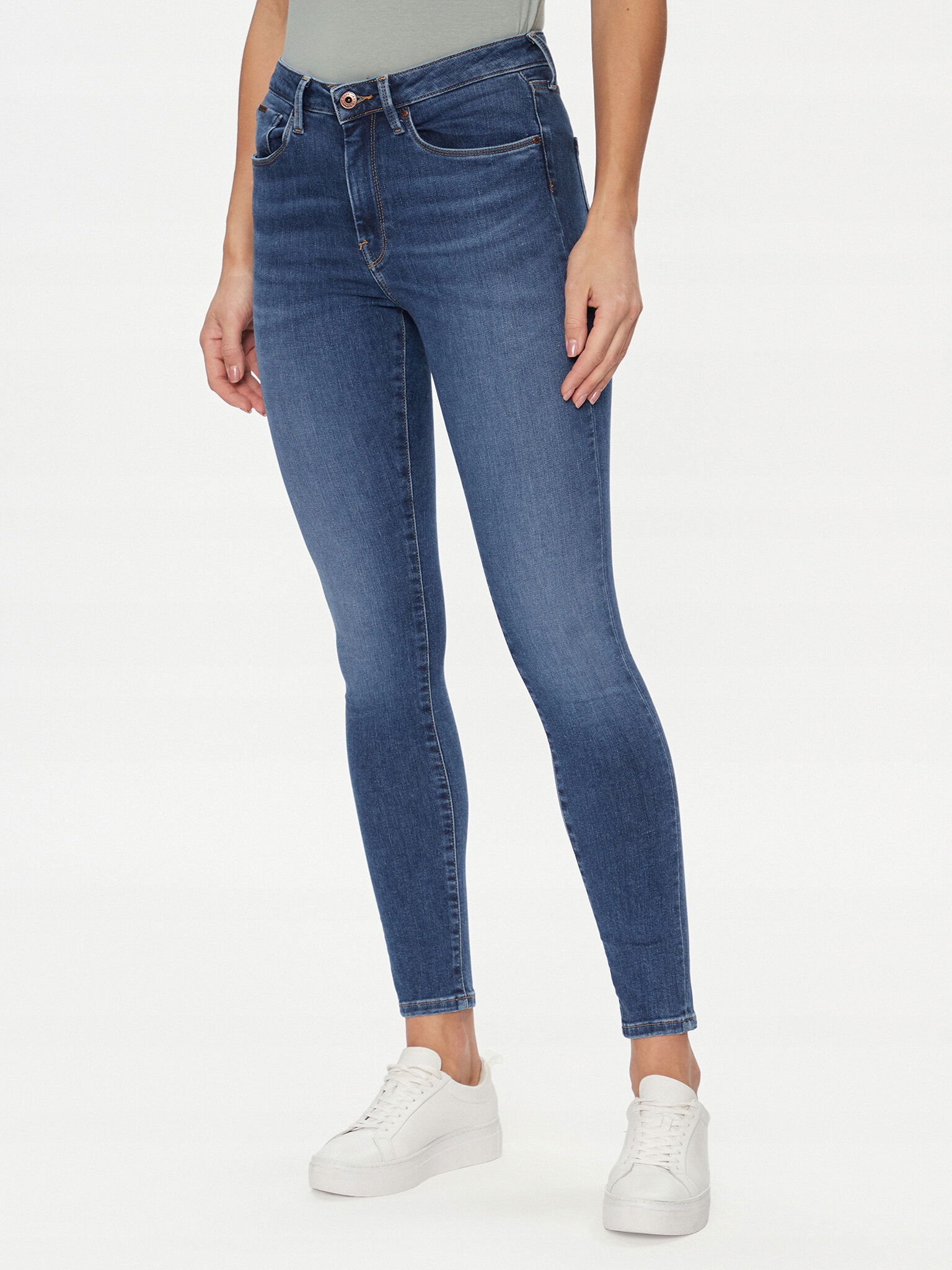 Pepe Jeans Džínsy PL204584 Modrá Skinny Fit