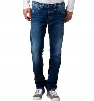 Pepe Jeans Tmavomodré Pánske Džínsy Dlhé Rovné 32/32 32/32 3_/