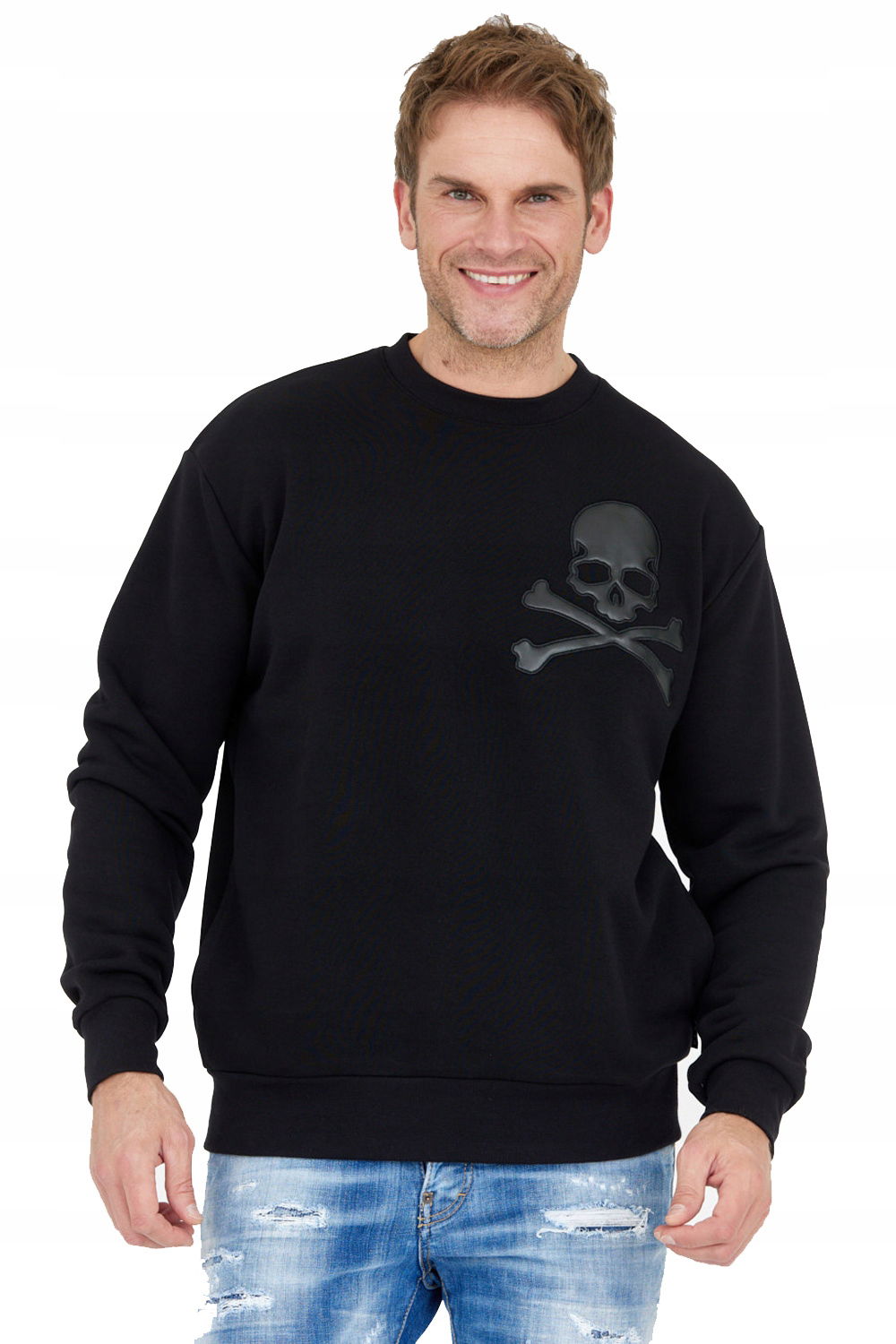 Philipp Plein Čierna mikina Sweatshirt Ls Skull L