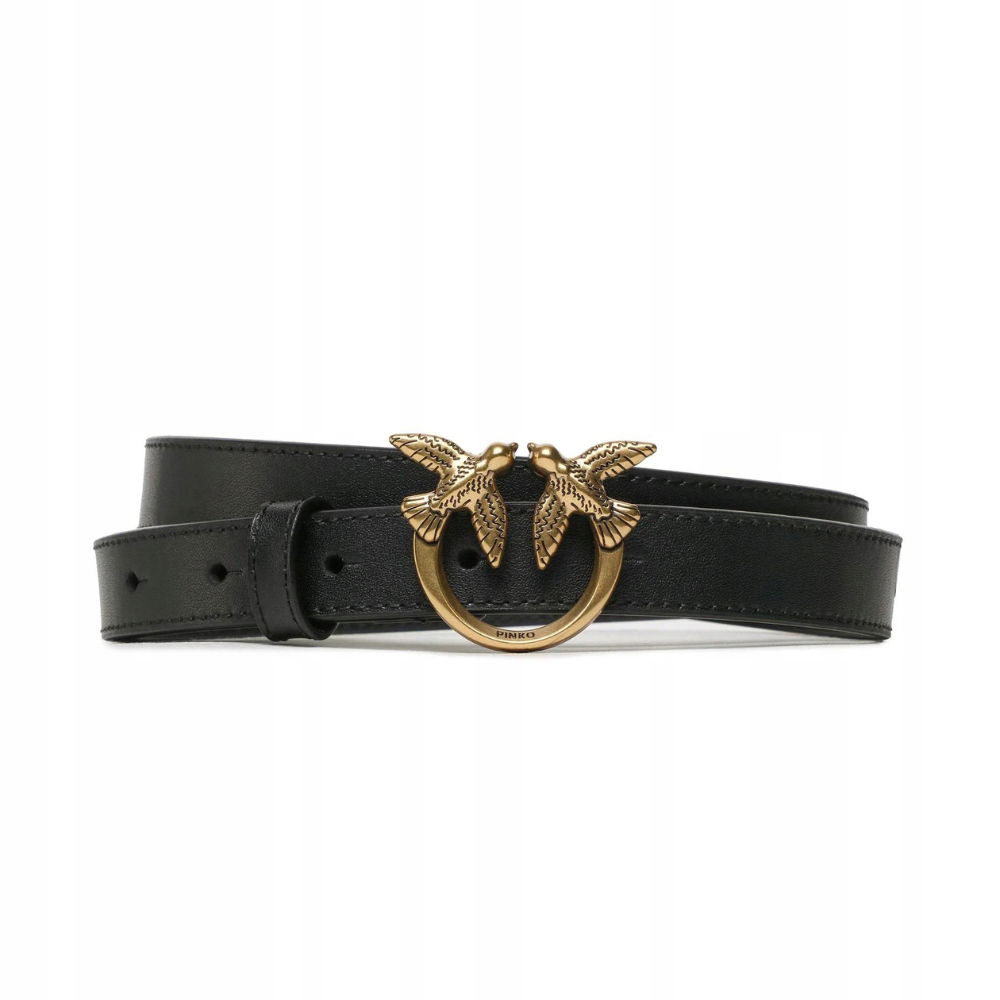 Pinko Čierny dámsky opasok Love Berry H2 Belt M