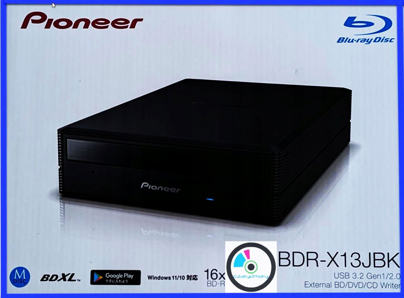 Pioneer Bdr X13 Jbk M-Disc Vonkajšia nahrávačka Blu-ray Box Usb 3.2