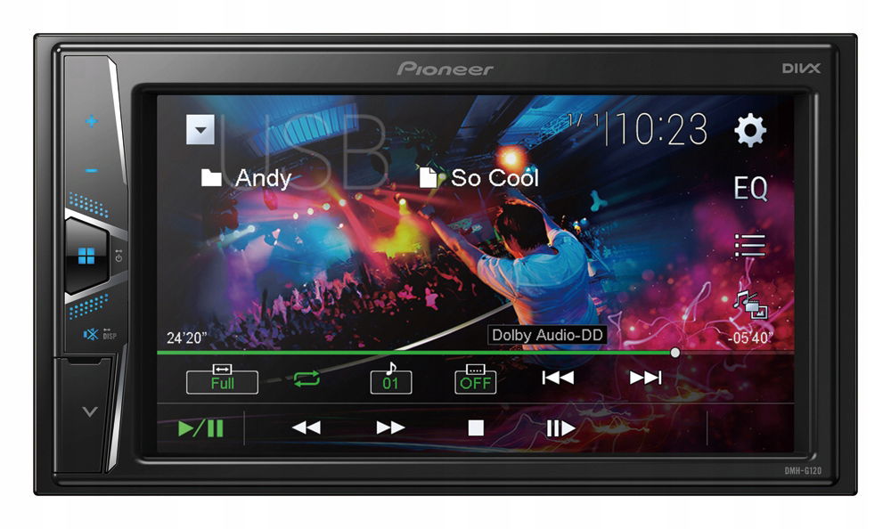 Pioneer DMH-G220 Autorádio 2DIN dotykové LCD Video MP4 Bluetooth