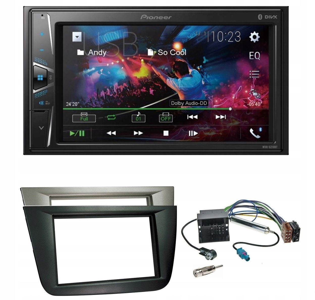 Pioneer MVH-G210BT s Bluetooth a Usb pre Seat Altea
