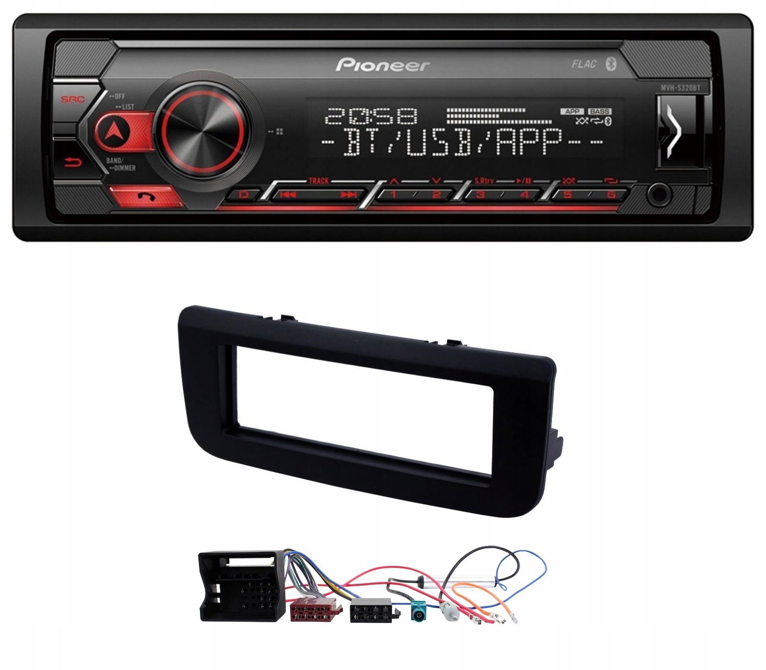 Pioneer MVH-S320BT Rádio Bluetooth Škoda Fabia 2