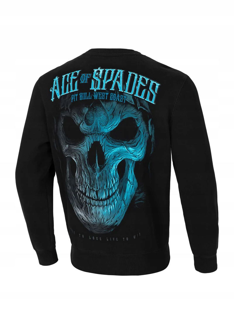 Pit Bull Mikina bez kapucne Blue Skull Black XL
