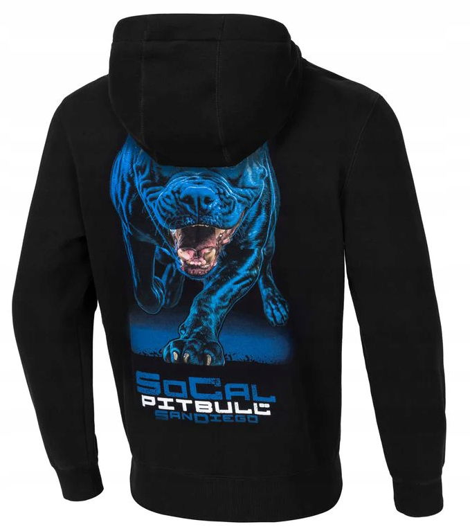 Pit Bull Pánska Mikina s Kapucňou In Blue Hooded Black L