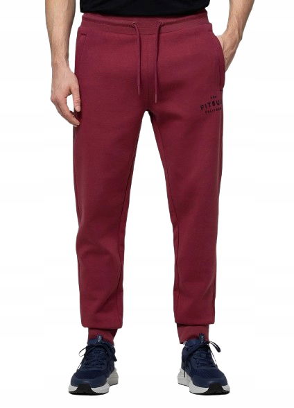 Pit Bull Pánske Tepláky Sampson Burgundy veľ. XXL