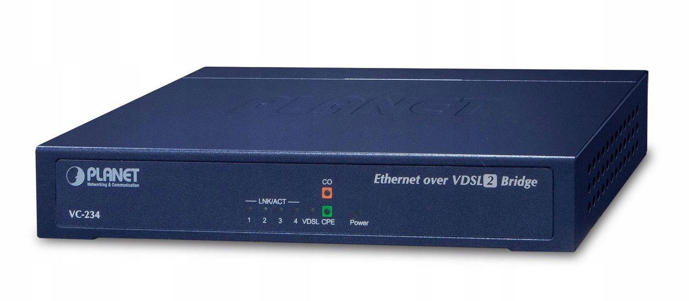 Planet VC-234, Eth. VDSL2 Konvertor, 100Mbit, master/slave, 2x RJ-11, Split