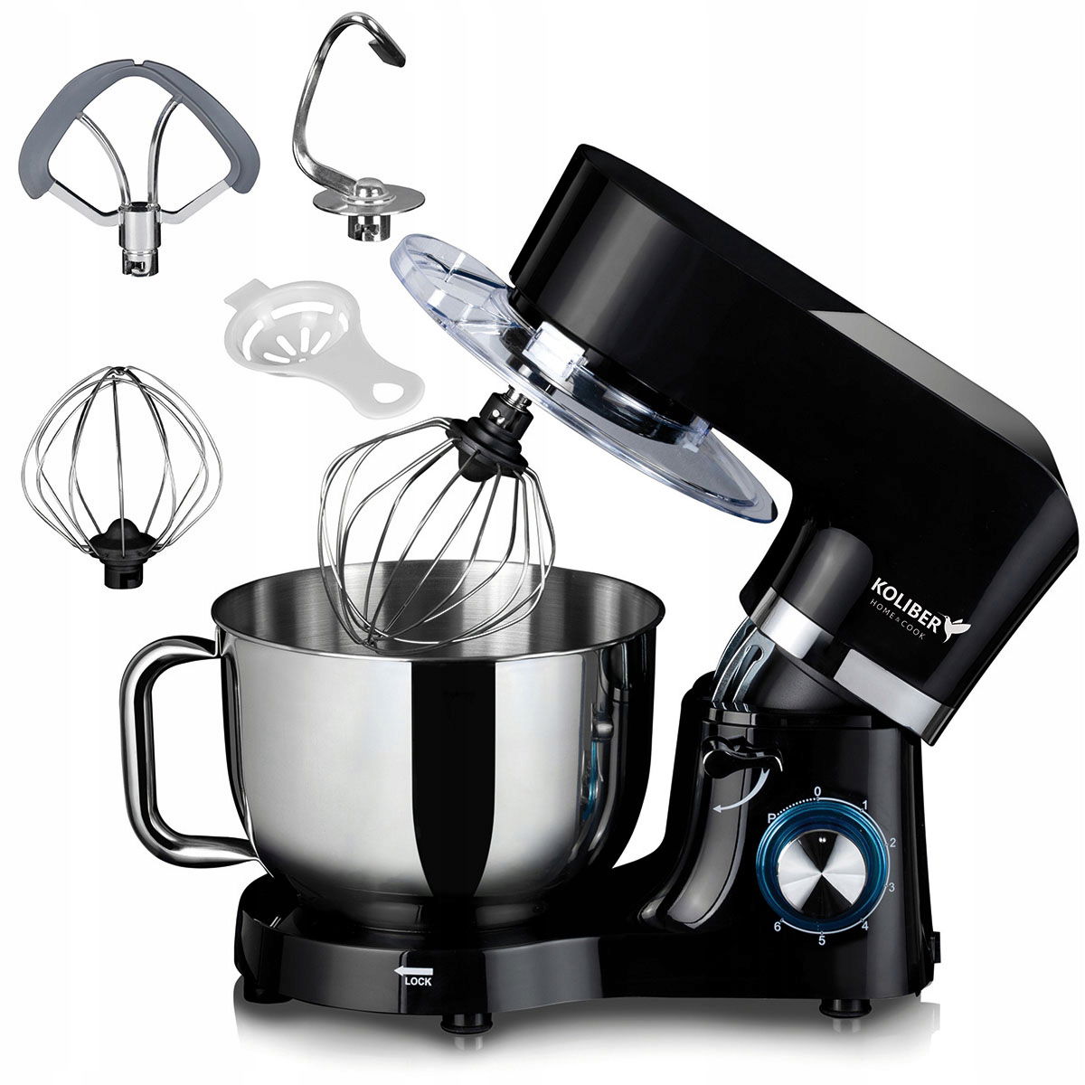 Planetárny Kuchynský Robot Mixér Koliber X-3200-W 6L 7v1 Multifunkčný