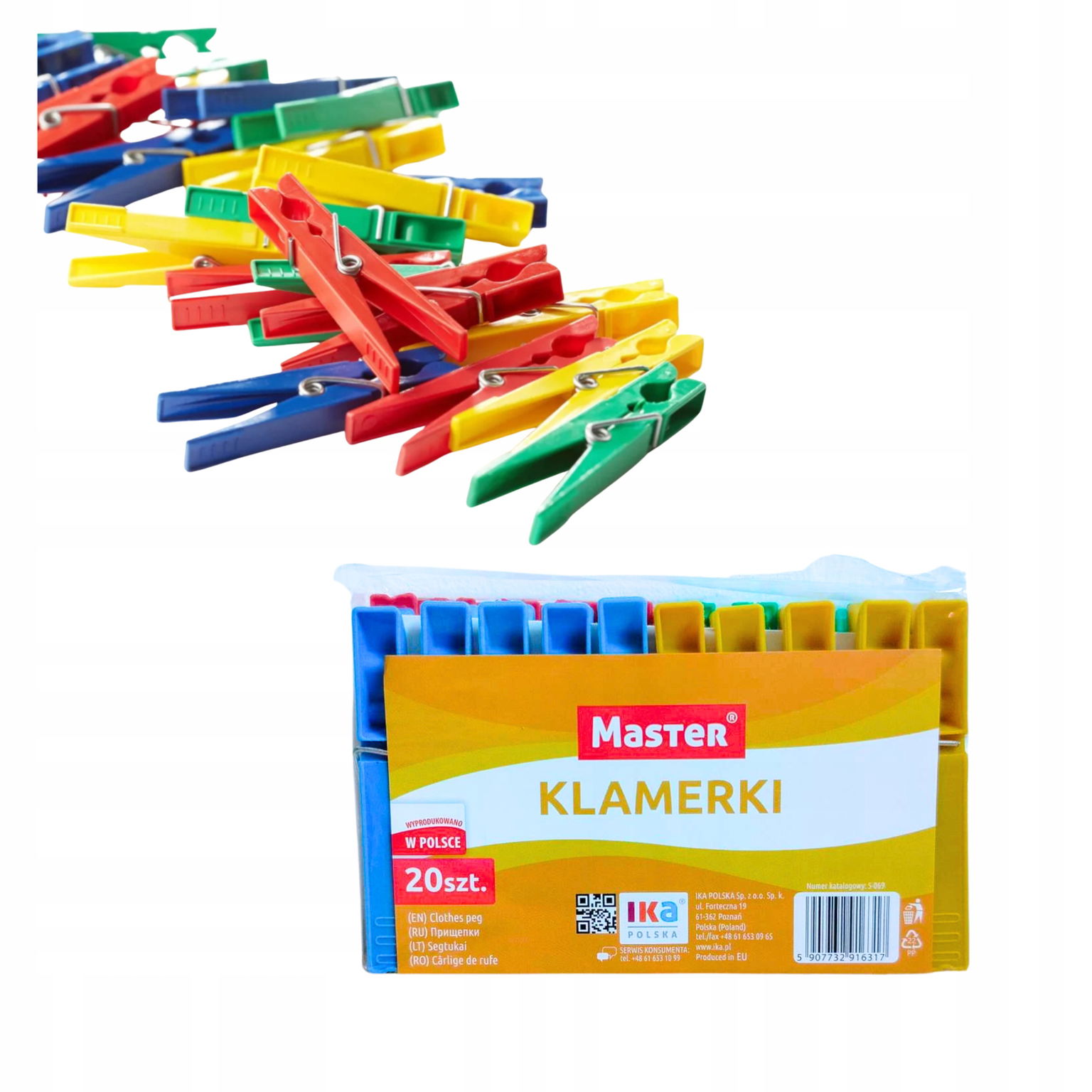Plastové spony Sponky Sponka na spodnú bielizeň na zavesenie oblečenia 20ks Master