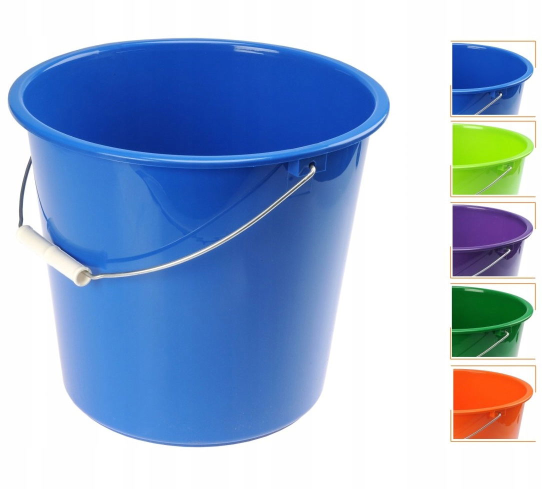Plastové vedierko pre domácnosť 10l viacfarebné