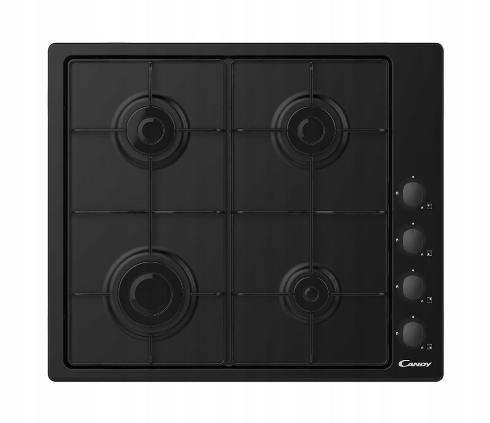 Plynová Varná Doska Candy CHW6LBB 4 Horáky 230V Čierna