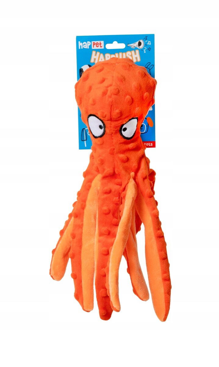 Plyšová chobotnica pre psa oranžová