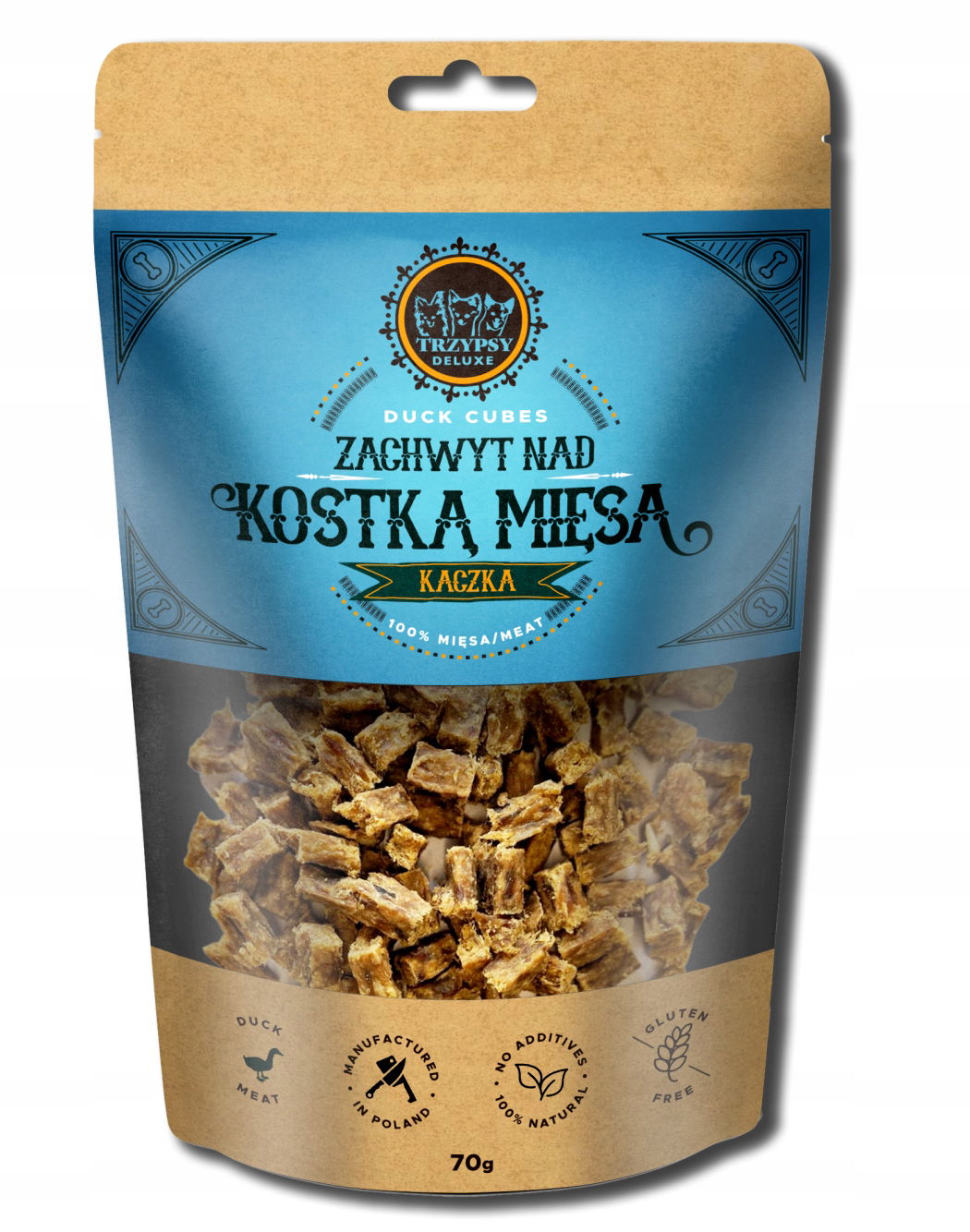 Pochúťka nadšenie nad kockou kačacieho mäsa 70 g