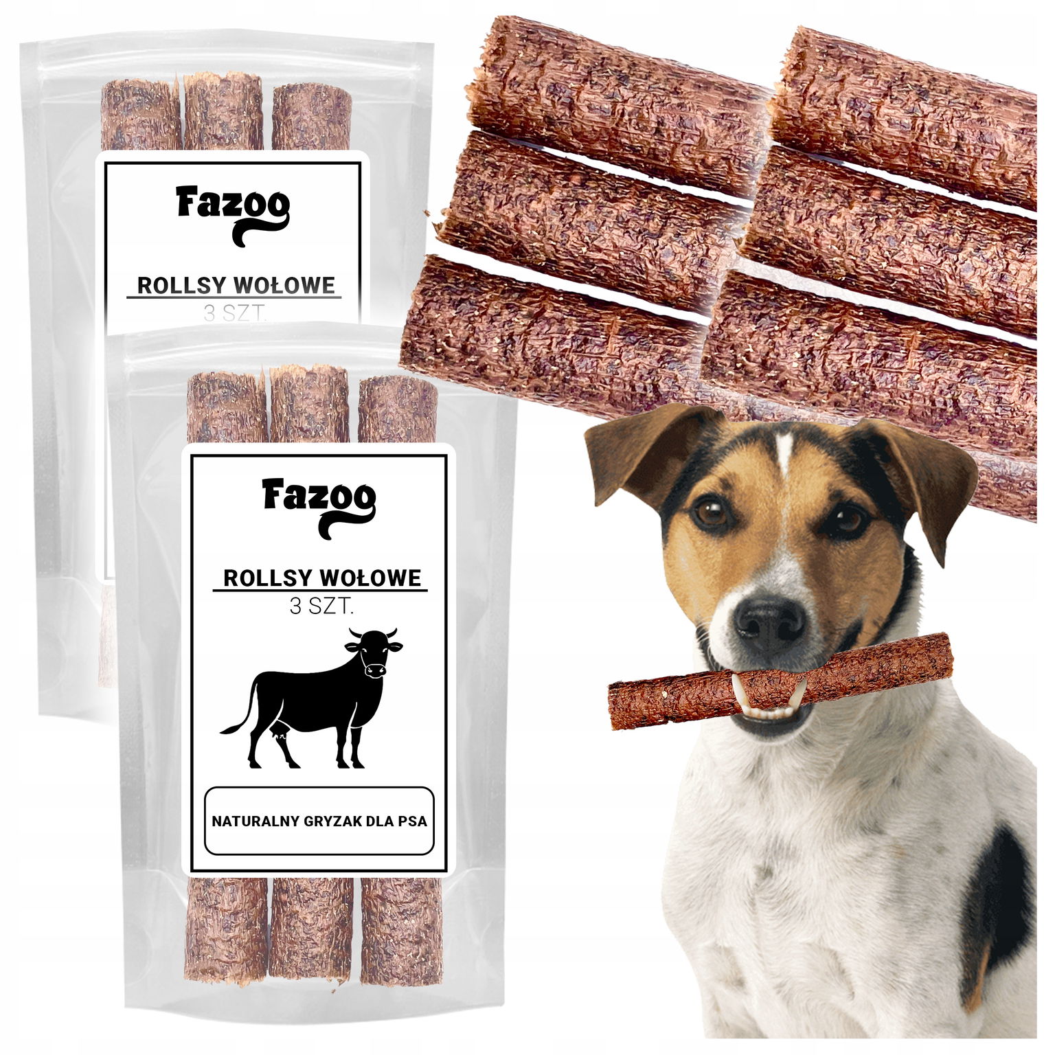 Pochúťka Pre Psa 100 % Prírodná Pochúťka Rollsy Kabanosy Hovädzie bachory 120 g