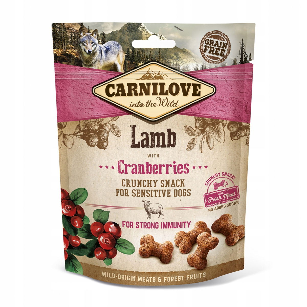 Pochúťka pre psa Carnilove Crunchy jahňacie mäso 200 g