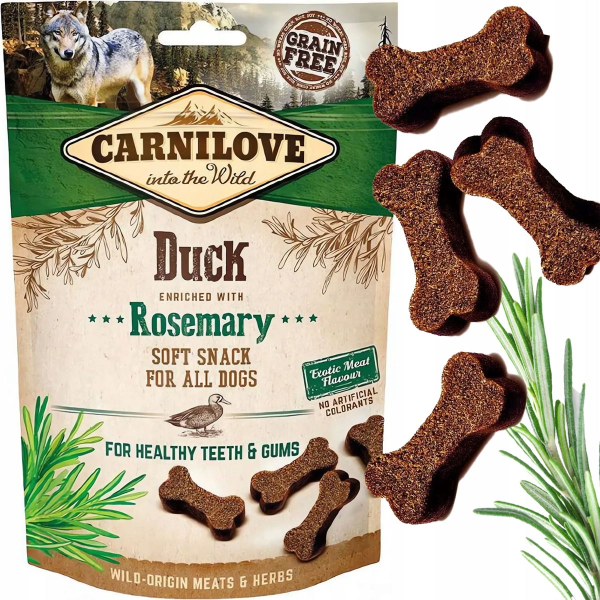 Pochúťka pre psa Carnilove mäkká kačica s rozmarínom 200 g
