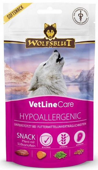 Pochúťka pre psov s potravinovou intoleranciou Wolfsblut kone a batáty 100 g