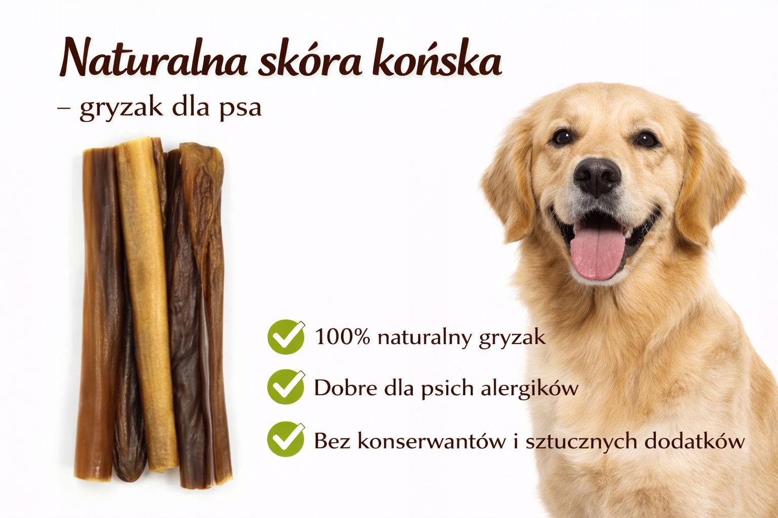 Pochúťky pre psov Numapet Konská koža 100 g