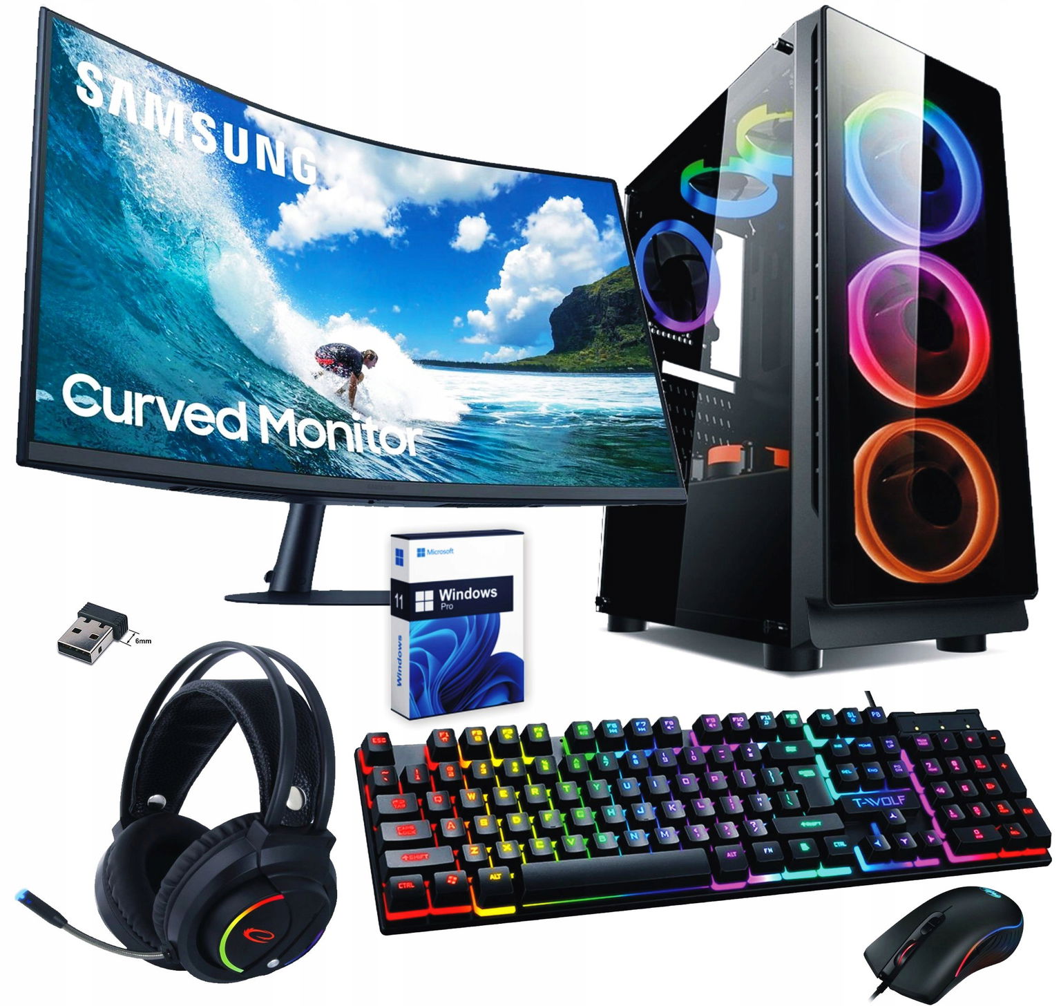 Počítač Ryzen 9| RTX3060|16GB|256GB|LED 24|Win11