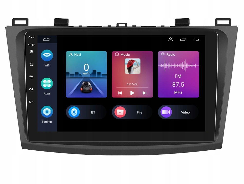 Podofo 2DIN autorádio PEV49 Android, Mazda 3 II. generácia