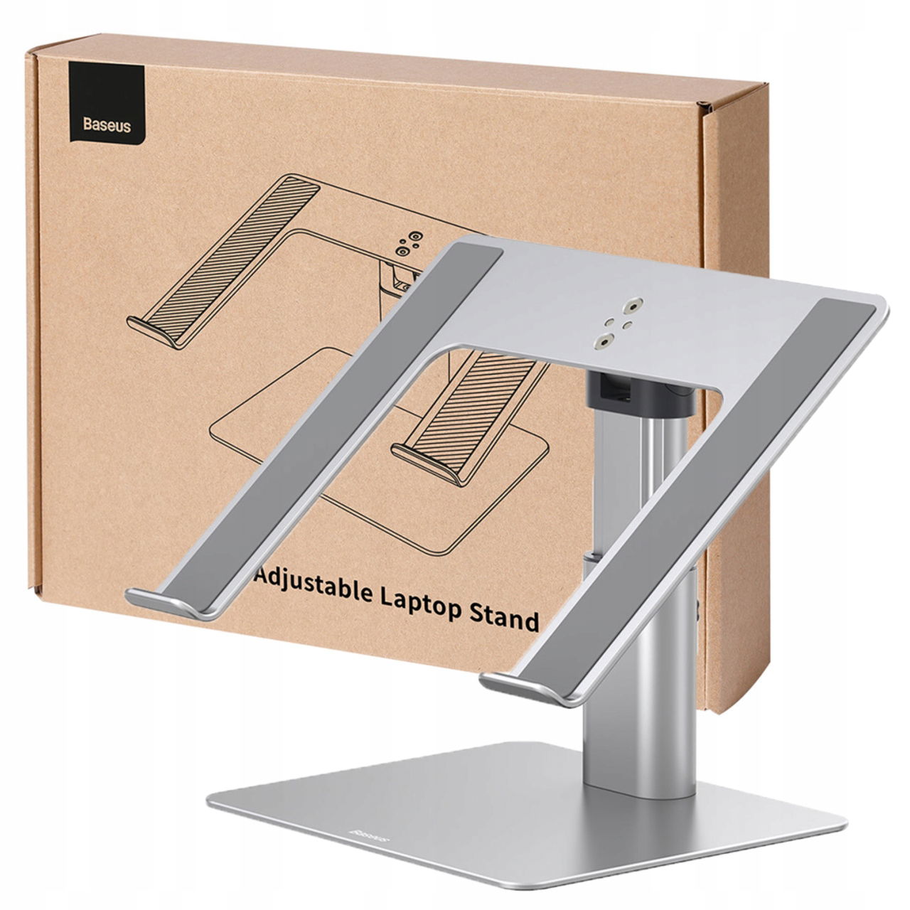 Podstavec pod notebook Baseus 11-17", nastaviteľný (strieborný)