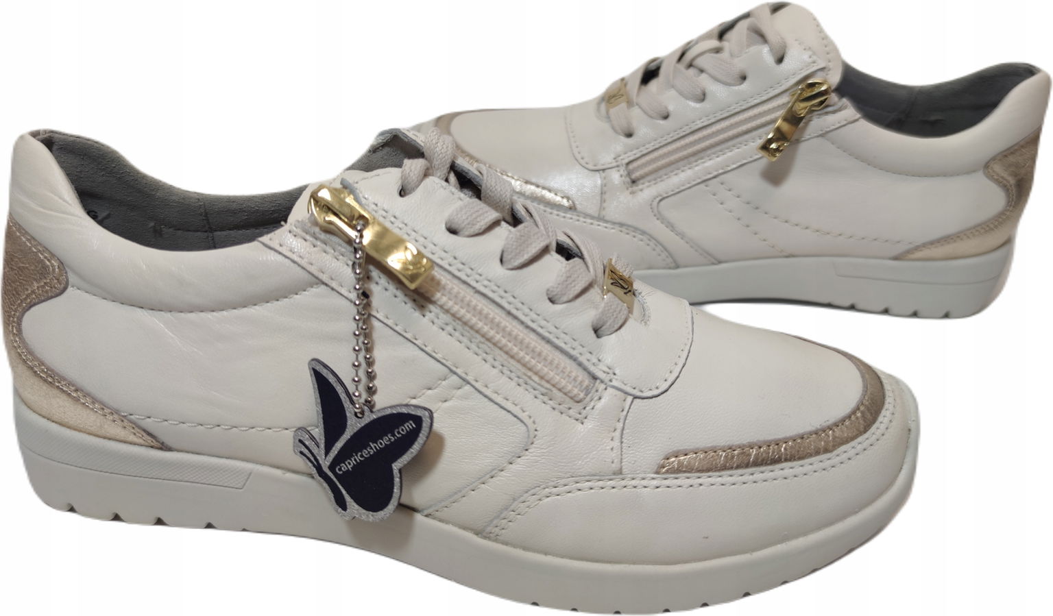 Pohodlné kožené tenisky Caprice 23765 Off White veľ.36