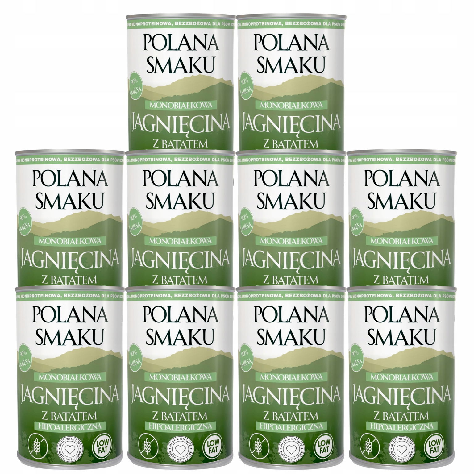 Polana Smaku Vlhké krmivo pre psa jahňací batát 10 x 400 g Monoproteínová