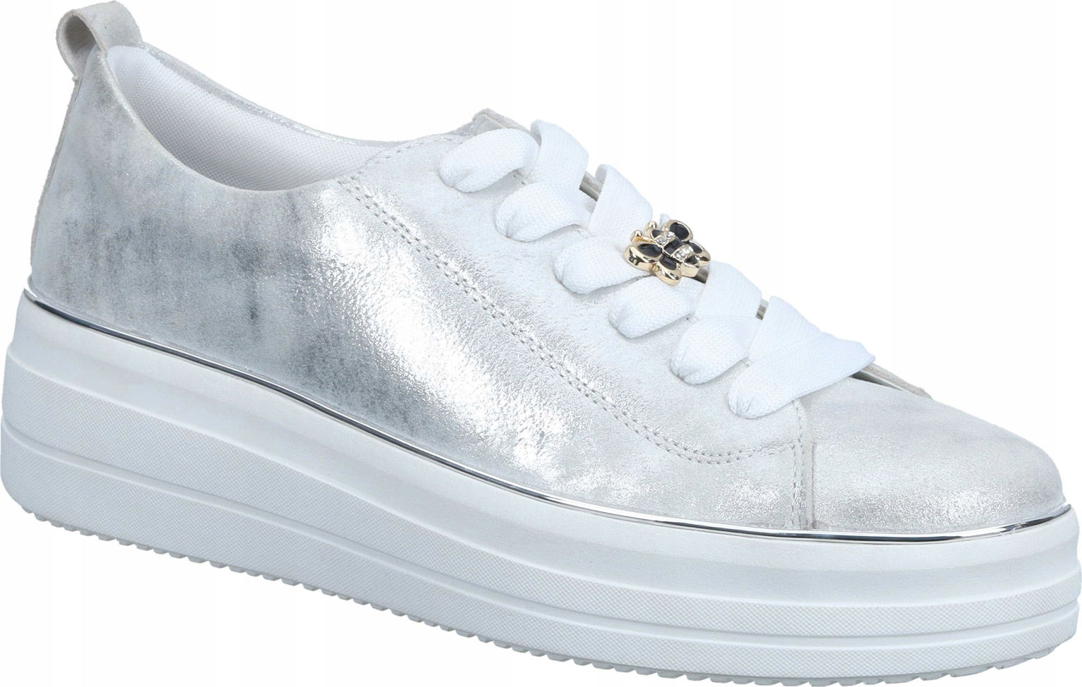 Polovičaté Topánky Remonte 950638-92 Silver, Dámske Topánky