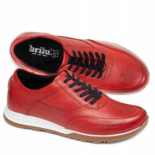 Poľské Brilu Z Leskej Kože Tommy Red 43