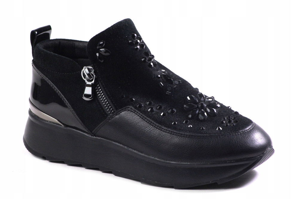 Poltopánky Geox D945TC 02254 C9997 Čierne Dámske