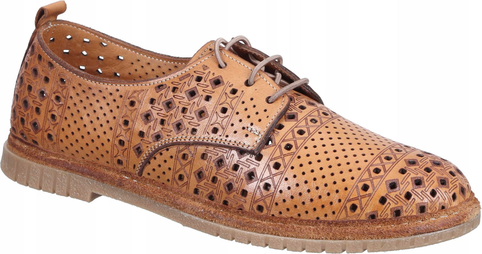 Poltopánky Manitu 840136-21 Brown Ryšavé Viazanie