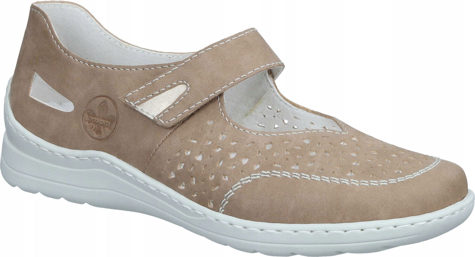 Poltopánky Rieker 940472-08 Beige, Dámske Topánky