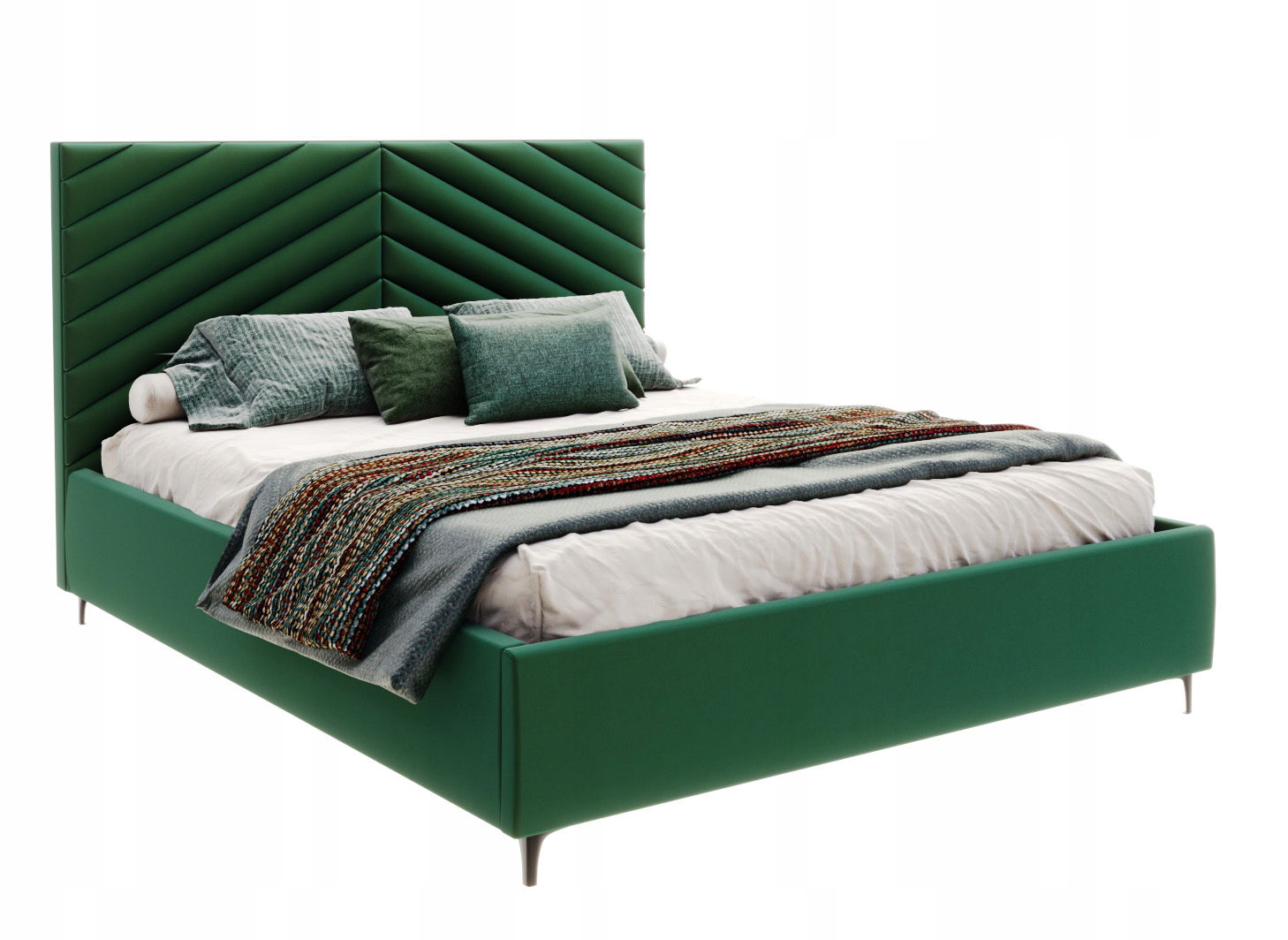 Posteľ 160x200 s čalúneným kovovým roštom Elegante