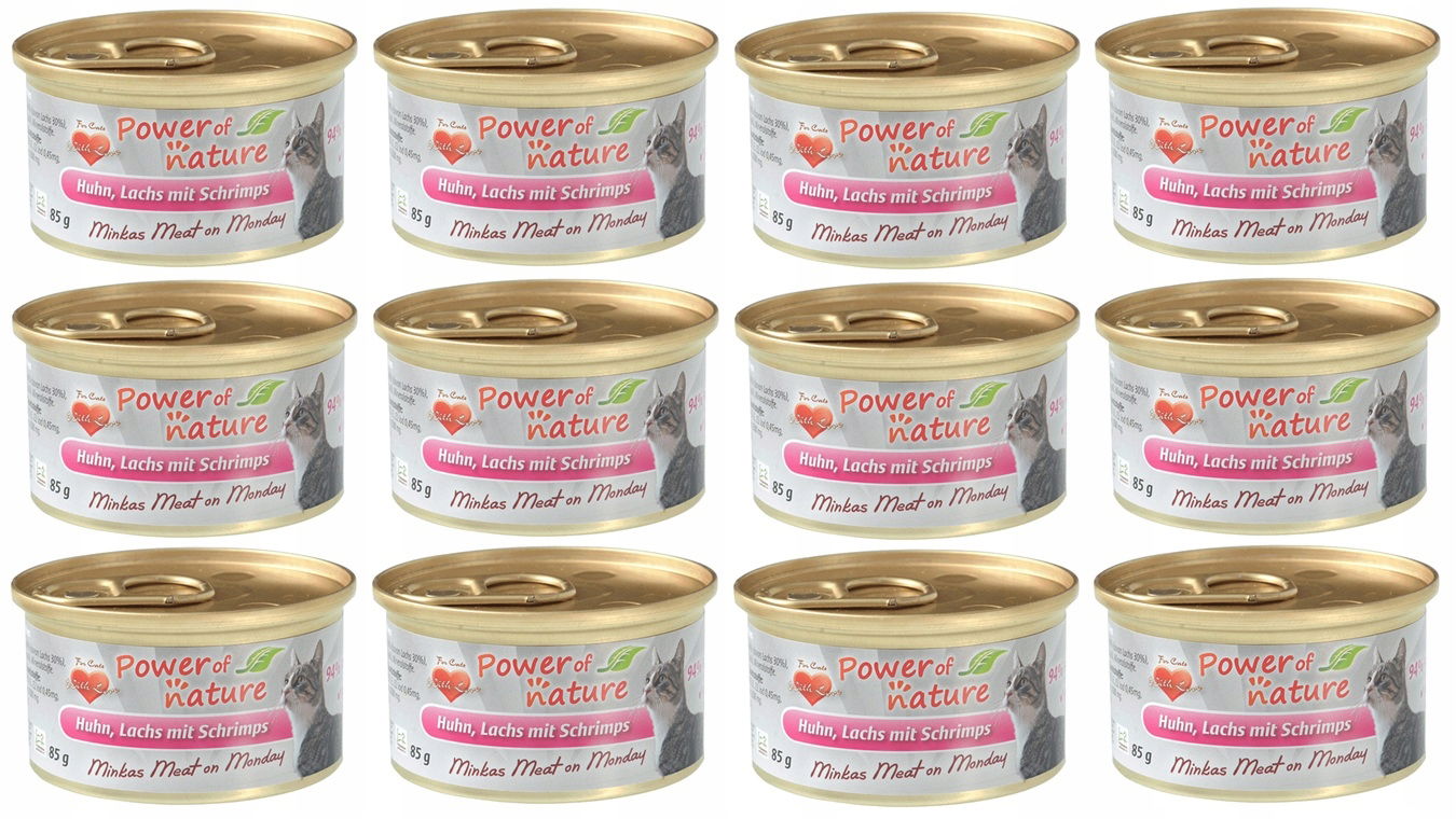 Power of Nature kuracie mäso, losos a krevety 12 x 85 g