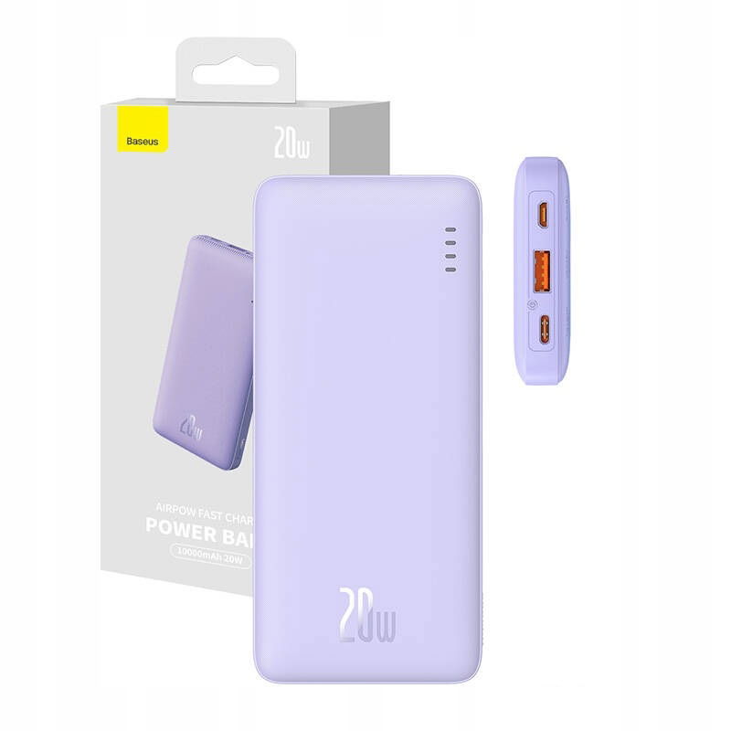 Powerbanka Baseus Airpow 20W 10000mAh fialová